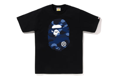 BAPE Color Camo Big Ape Head Tee Black Navy
