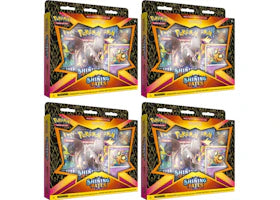Pokémon TCG Sword & Shield Shining Fates Mad Party Pin Collection Dedenne 4x Lot