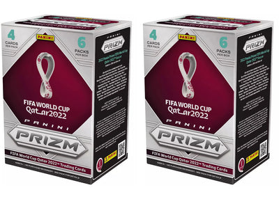 2022 Panini Prizm FIFA Weltmeisterschaft Katar Fußball Blaster Box 2x Lot