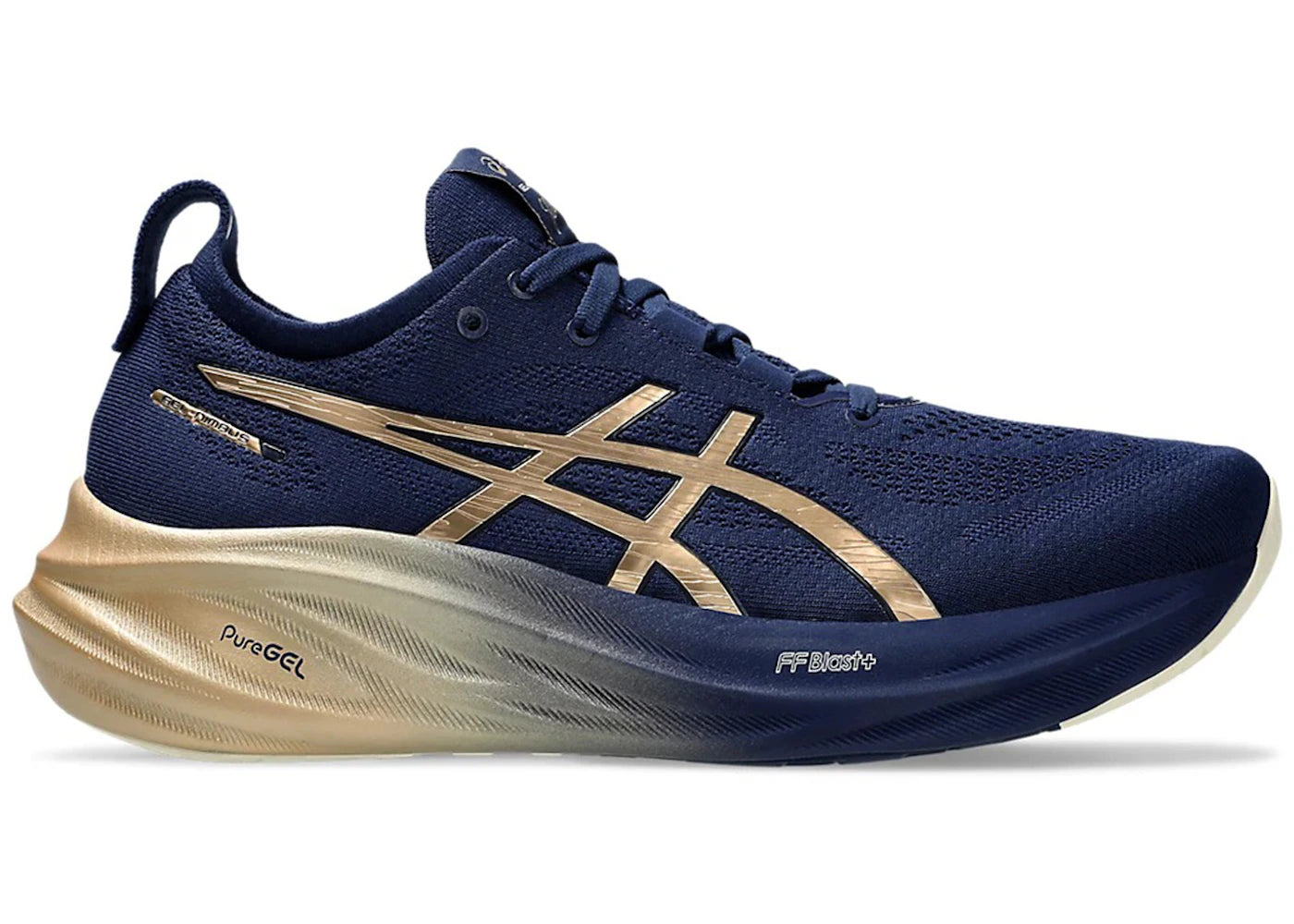 ASICS Gel-Nimbus 26 Platinum Blue Expanse Champagne sneakers - authentic ASICS shoes
