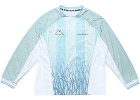 Acne Studios x Kappa Logo Long Sleeve T-shirt Grey/Light Blue
