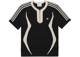 adidas CLOT X Adidas Originals Knit Jersey By Edison Chen T-shirt Black/Wonder White