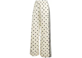 adidas Satin Polka Dots Wide Leg Pants Off White