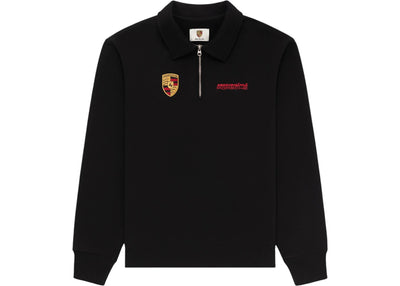 Aime Leon Dore x Porsche 993 Turbo Mechanic Quarter Zip Pullover Jet Black