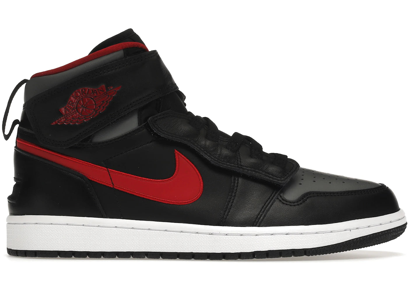 Jordan 1 High FlyEase Black Gym Red Smoke Grey