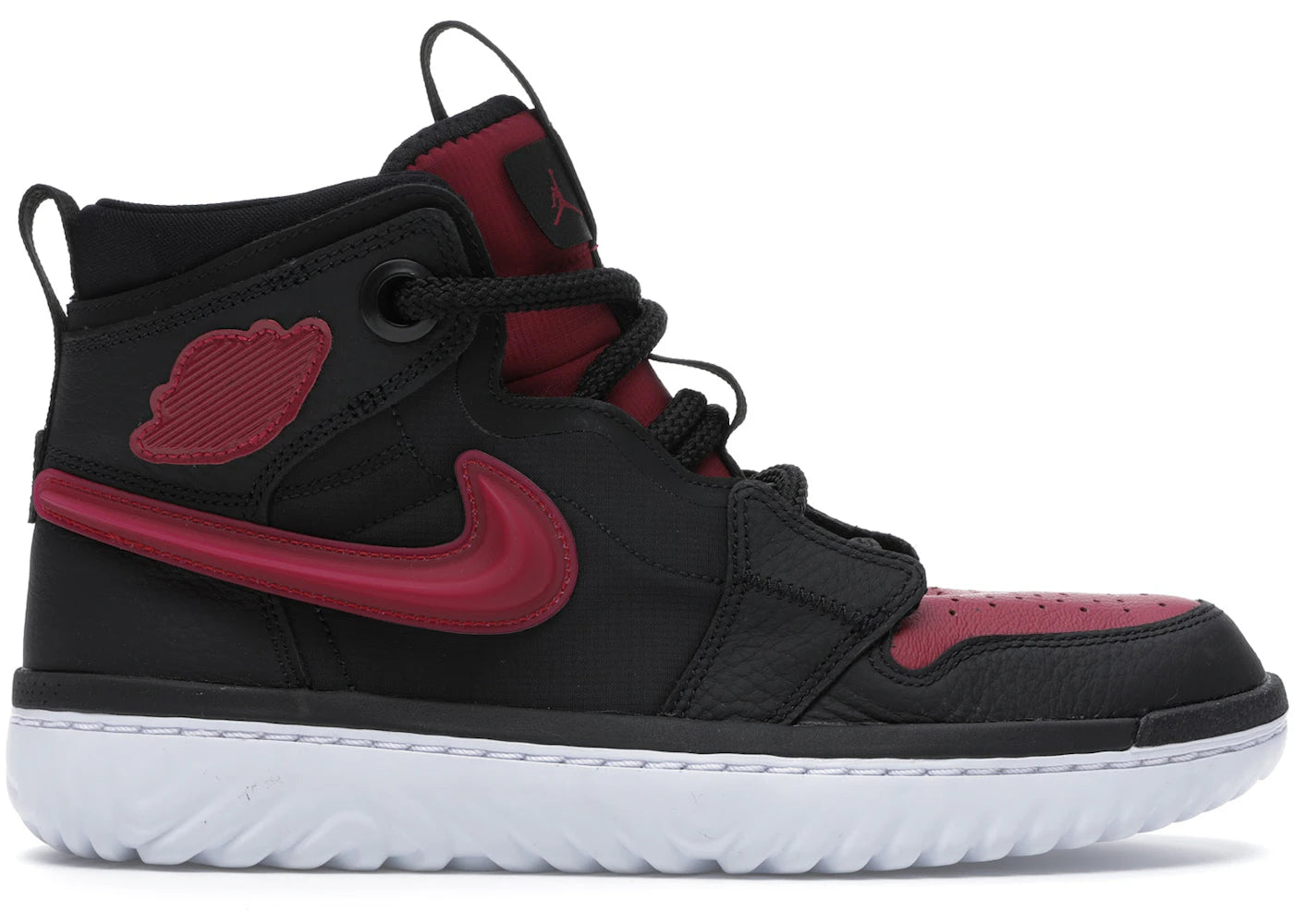 Jordan 1 High React Black Noble Red