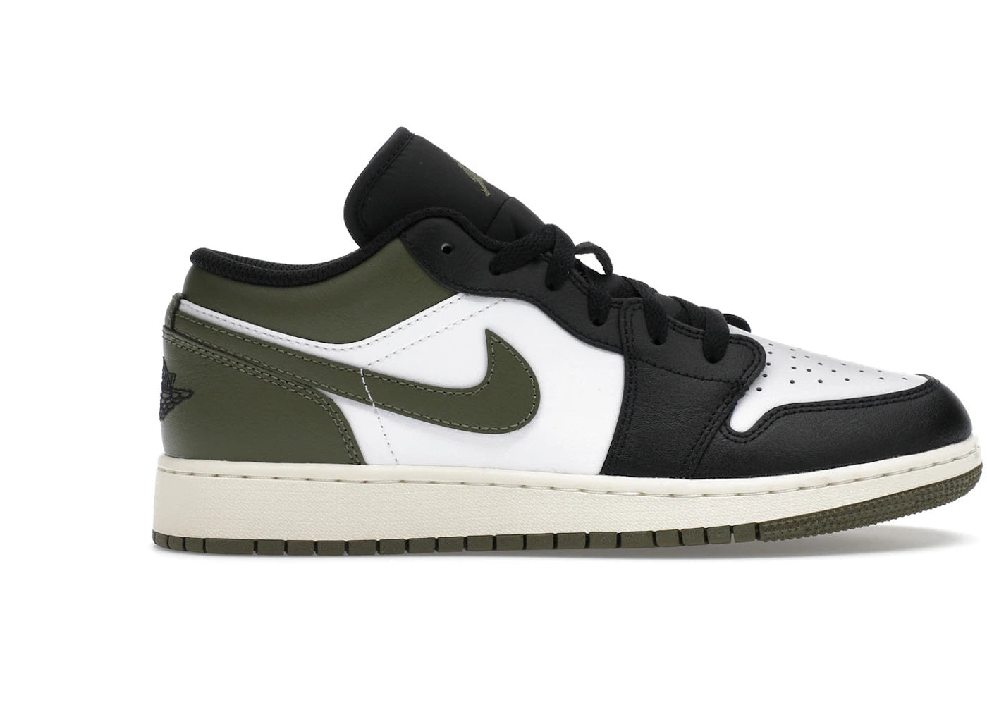 Jordan 1 Low Black Toe Medium Olive (GS)