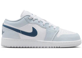 Jordan 1 Low White Aura Squadron Blue (GS)