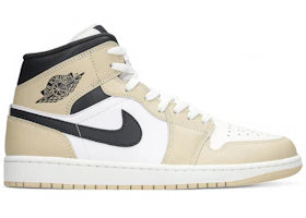 Jordan 1 Mid Summit White Off Noir Rattan
