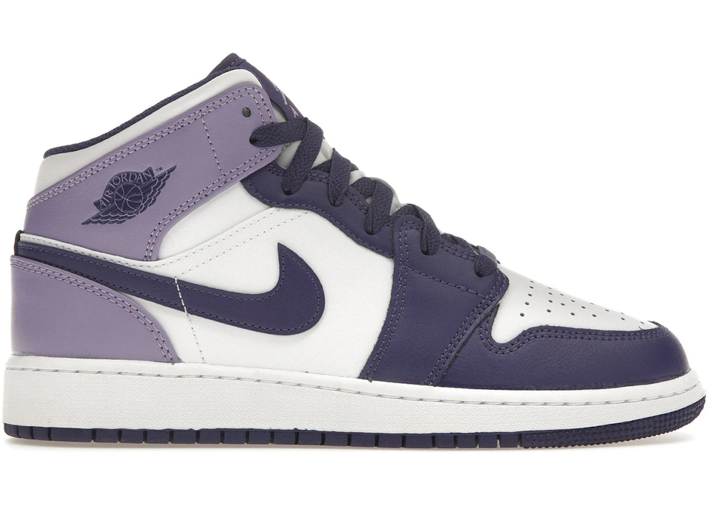 Jordan 1 Mid White Sky J Purple (GS)