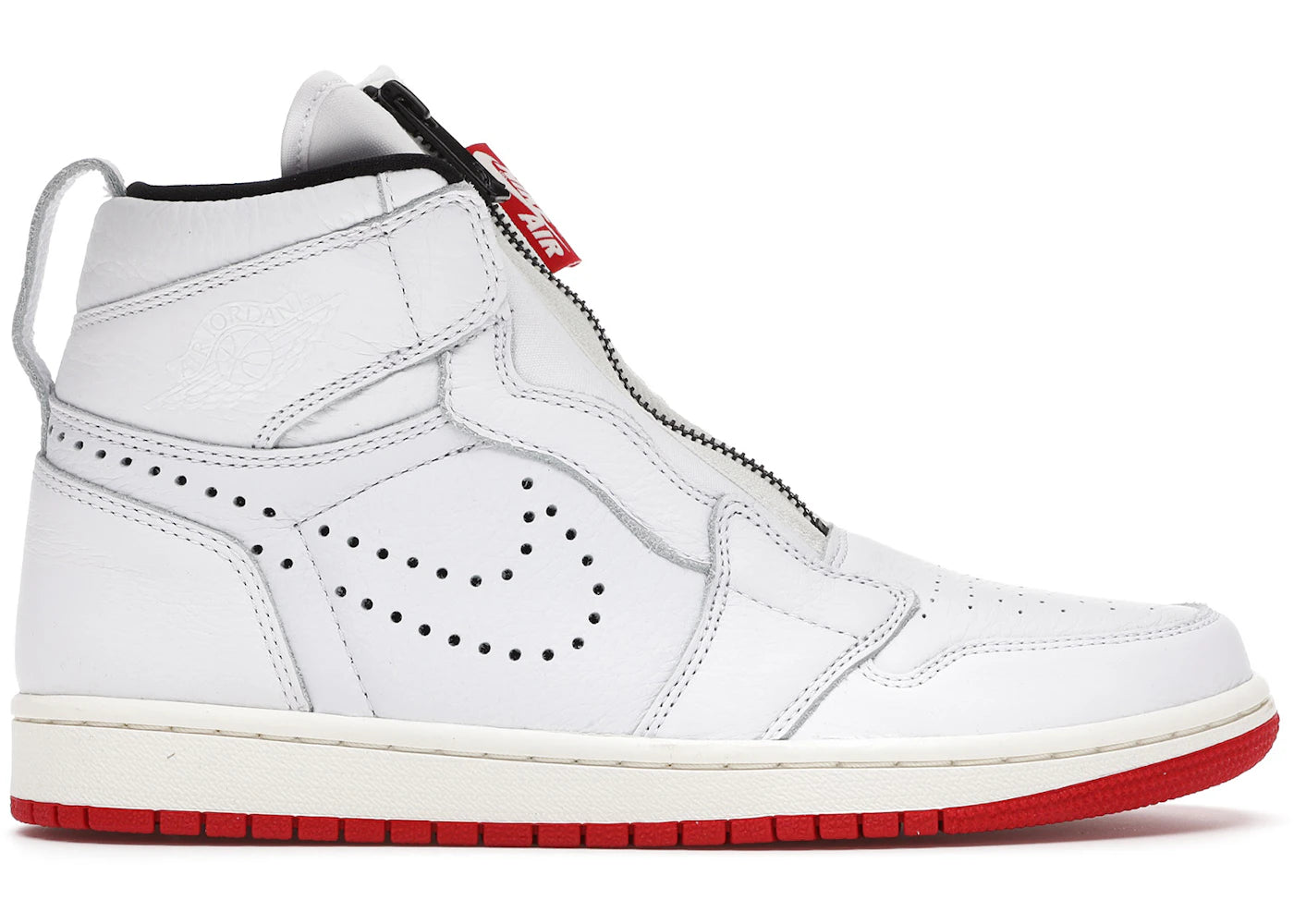 Jordan 1 Retro High Zip White University Red