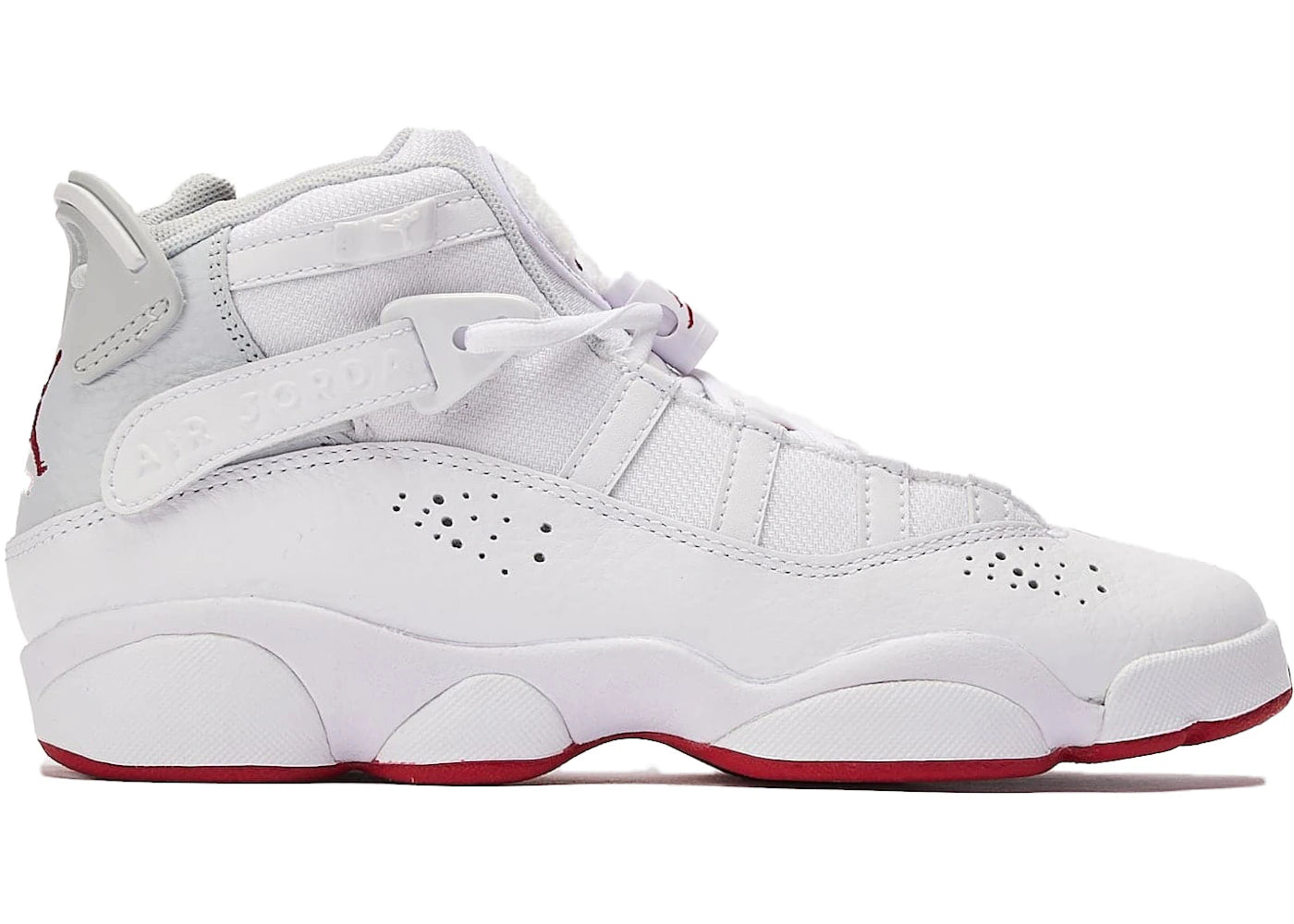 Jordan 6 Rings White Red Sole