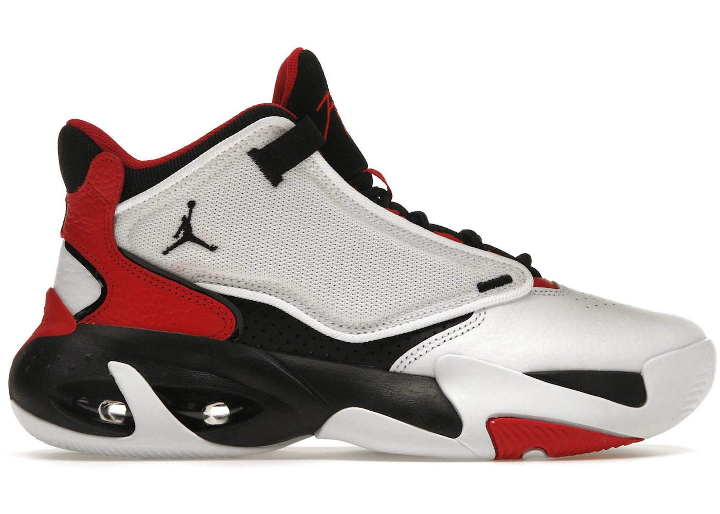 Jordan Max Aura 4 White Black University Red