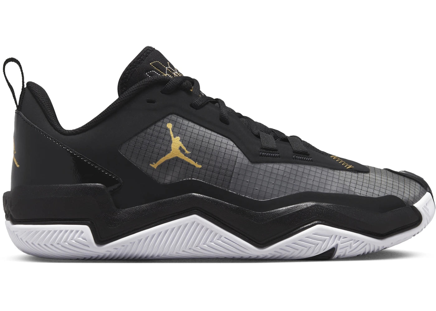 Jordan One Take 4 Black White Metallic Gold