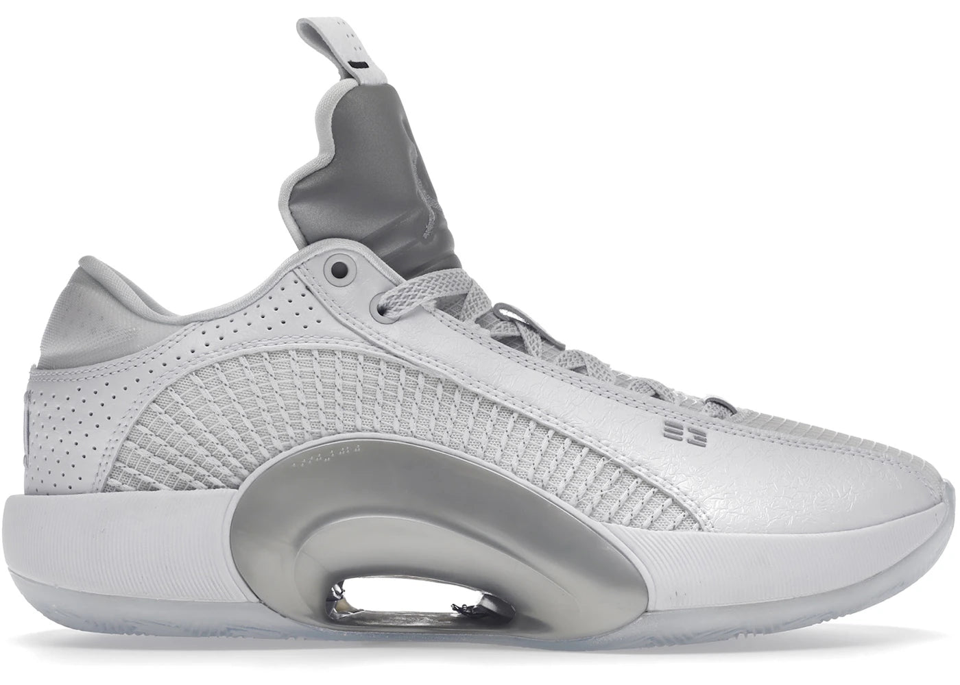 Jordan XXXV Low Metallic Silver (Clear Sole)