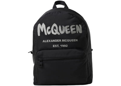 Alexander McQueen Graffiti Logo Metropolitan Backpack Black