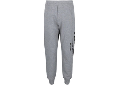 Alexander McQueen Graffiti Logo Sweatpants Grey Black