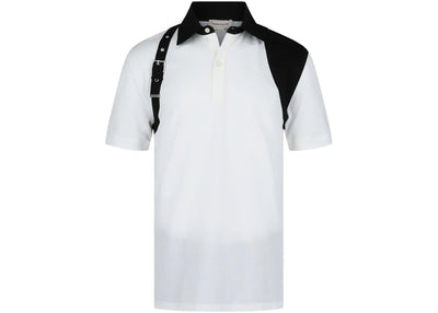 Alexander McQueen Harness Polo Shirt White