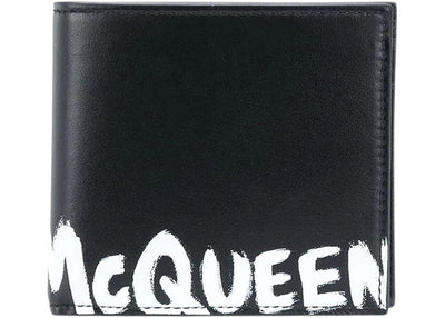 Alexander McQueen Mcqueen Graffiti Wallet Black White