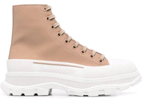 Alexander McQueen Tread Slick Boot Beige White (Women's)