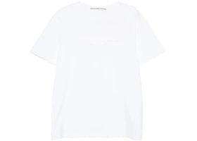 Alexander Wang Distressed Logo Short Sleeve Tee White