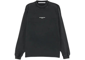 Alexander Wang Logo Print Long Sleeve Tee Washed Black