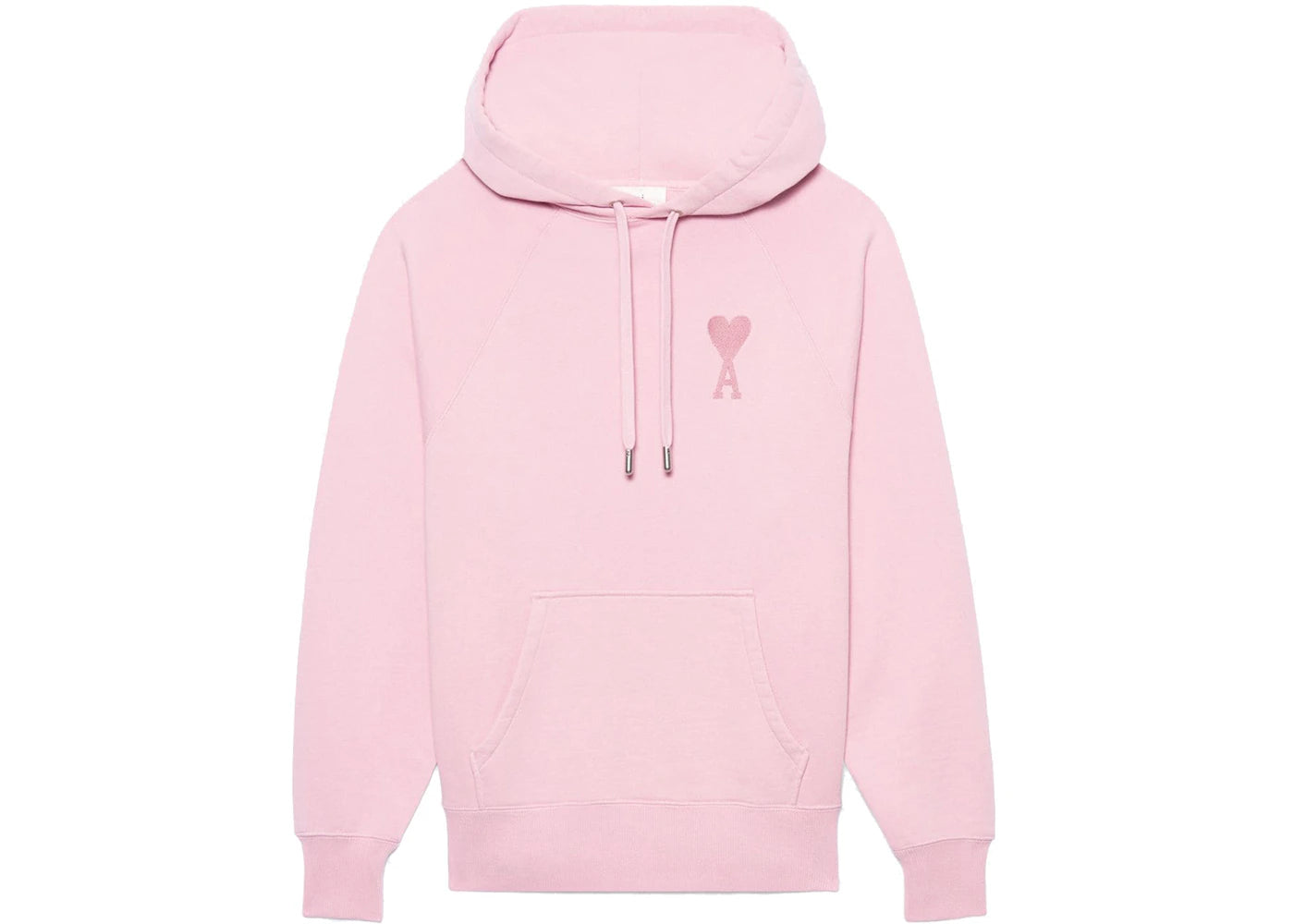 Ami Paris Ami De Coeur Hoodie Pale Pink