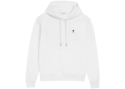 Ami Paris Ami De Coeur Logo Hoodie White