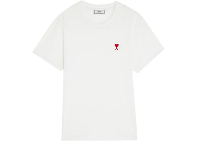 Ami Paris Ami De Coeur Patch Logo Classic Fit T-Shirt Weiß/Rot