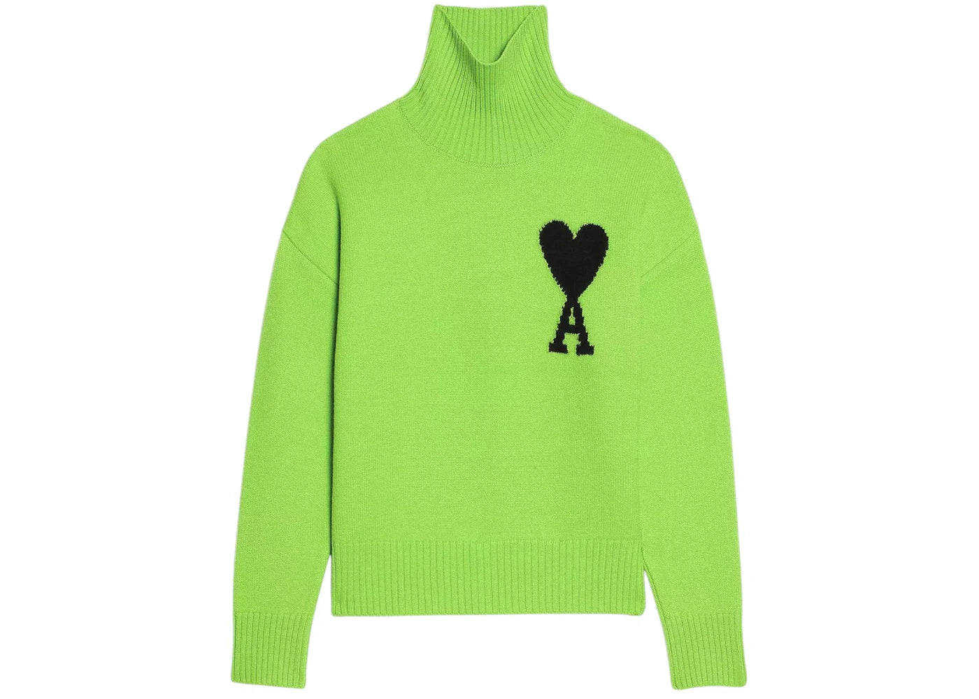 Ami Paris Ami de Cœur Turtleneck Sweater Green/Black