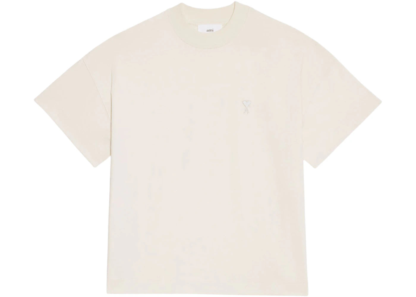 Ami Paris Ami de Coeur Organic Cotton T-Shirt Off White