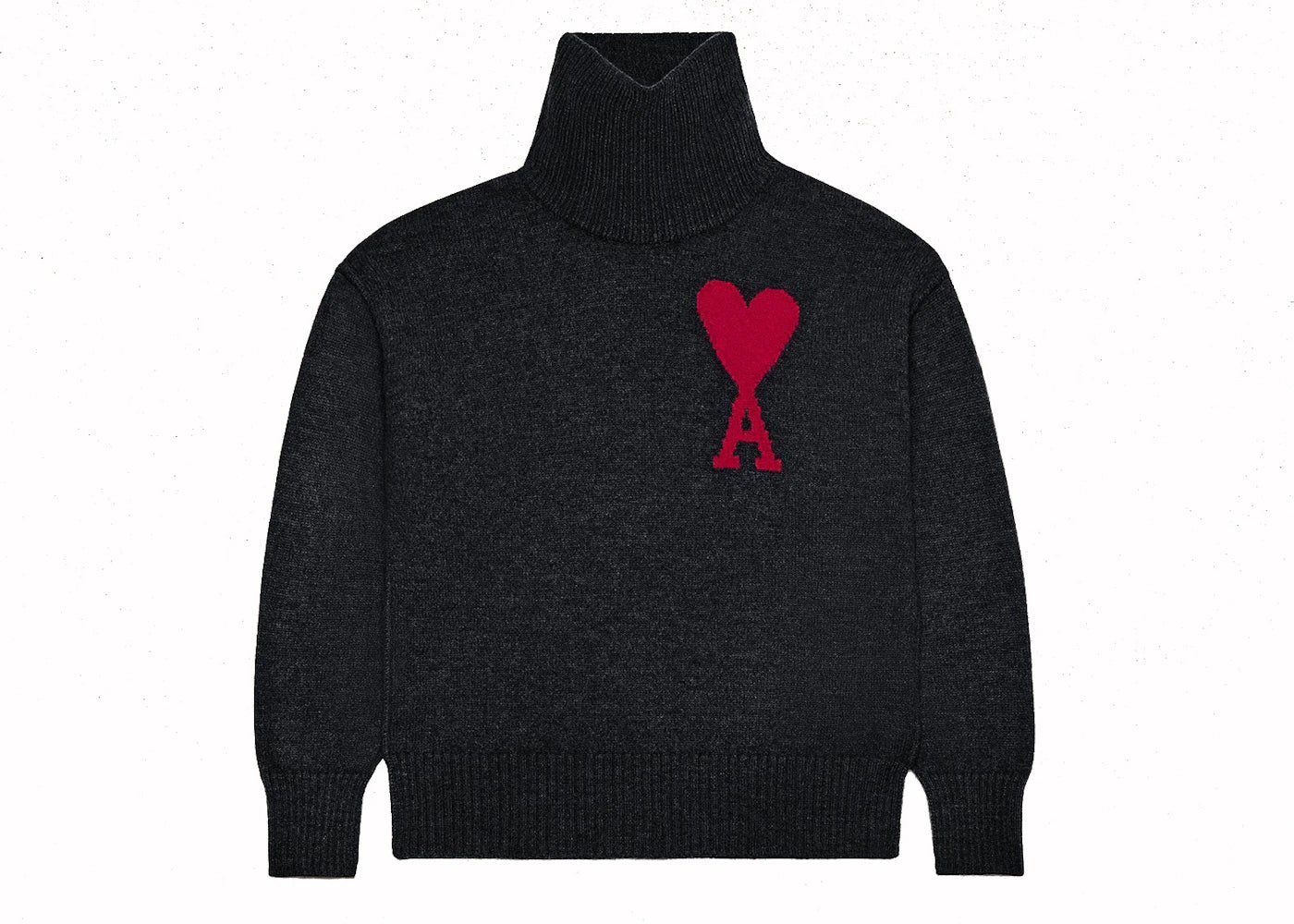 Ami Paris Red Ami De Coeur Sweater Black/Red