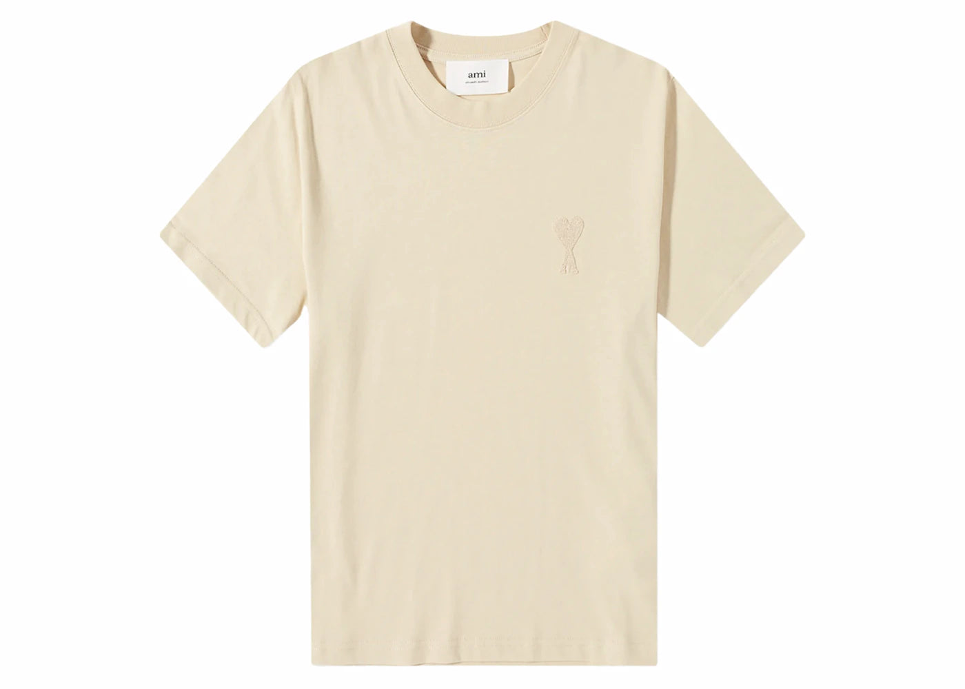 Ami Paris Tonal Ami De Coeur T-shirt Vanilla/Vanilla