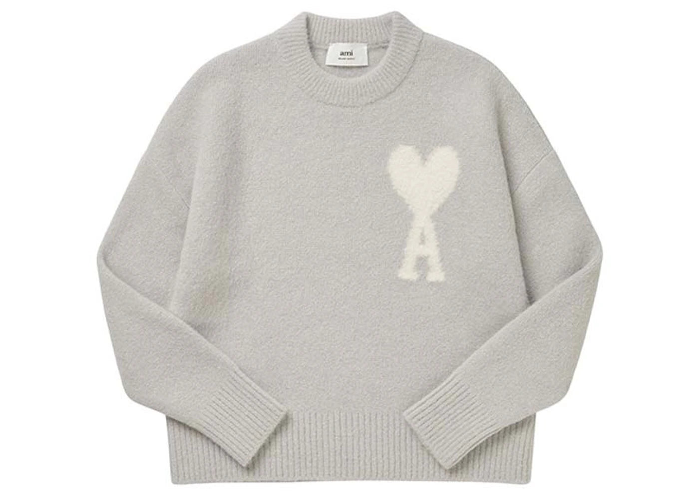 Ami Paris de Coeur Cloudy Wool Sweater Earl Grey/Ivory
