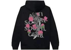 Anti Social Social Club 3M Reflective Japanese Koy Pullover Hoodie Black