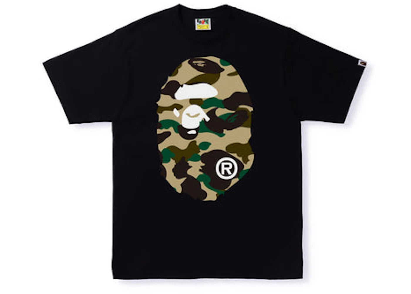 BAPE 1st Camo Big Ape Head Tee Black/Yellow