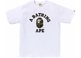 BAPE 1st Camo College Tee White/Green