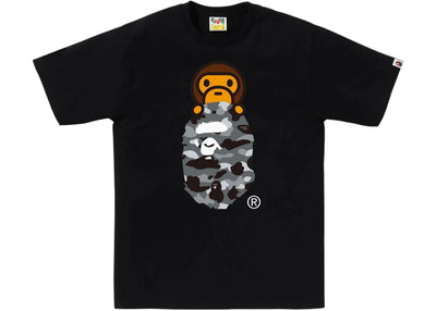 BAPE 1st Camo Milo On Ape Head Tee Tee Black/Grey