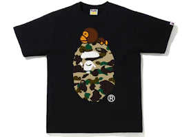 BAPE 1st Camo Milo on Big Ape Tee (FW21) Black/Yellow