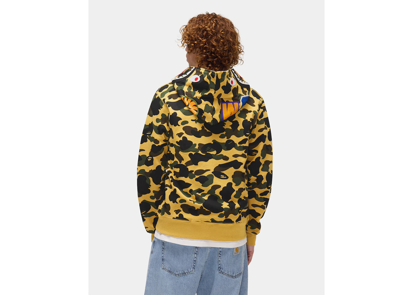BAPE 1st Camo Shark Full Zip Hoodie Yellow