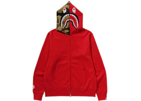 BAPE 1st Shark Full Zip Hoodie Red
