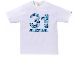 BAPE A Bathing Ape 31st Anniversary ABC Camo Tee White/Blue