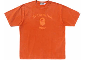 BAPE A Bathing Ape Overdye Relaxed Fit Tee Orange