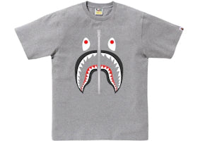 BAPE A Bathing Ape Shark Tee Gray