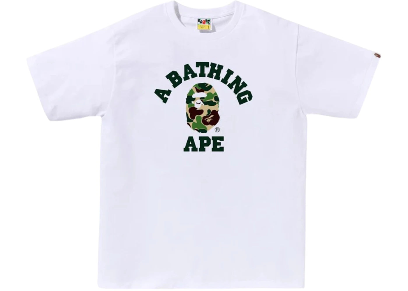 BAPE ABC Camo College Tee (SS25) White/Green