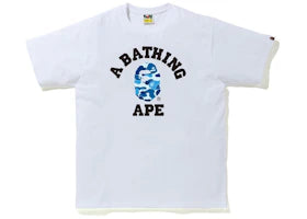 BAPE ABC Camo College Tee White/Blue