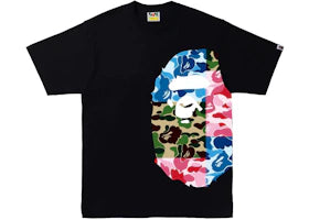 BAPE ABC Camo Crazy Side Big Ape Head Tee Black