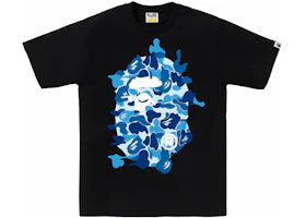BAPE ABC Camo Rebuild Big Ape Head Tee Black/Blue