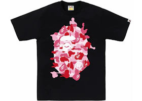 BAPE ABC Camo Rebuild Big Ape Head Tee Black/Pink