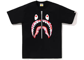 BAPE ABC Camo Shark Silver Zip Tee Black/Pink